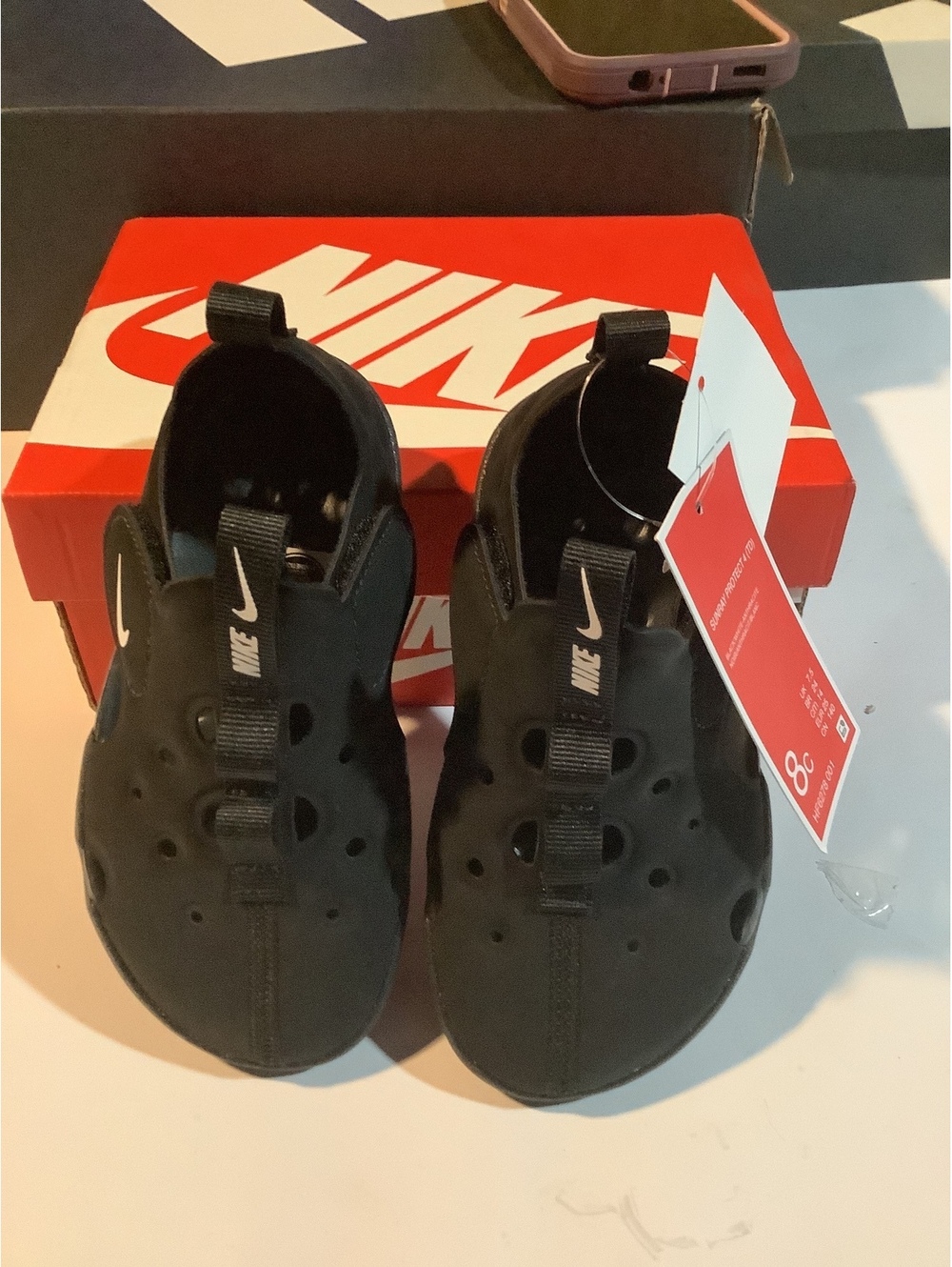 Nike Sunray Protect 4 Toddler Shoes Size 8C Black